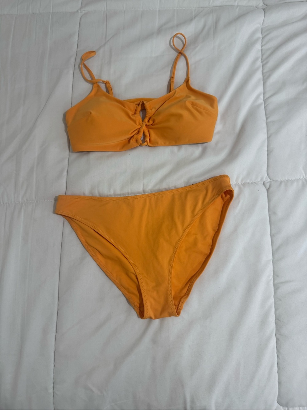 H&M Orange Knot Front Bikini Set